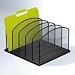 Safco Mesh Desk Organizer, 5 Upright Sections, 12.5 Inches Width x 8.25 Inches Height, Black Onyx (3256BL)