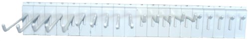 Floorguard Products FGP2901 Might Wall 20-Piece Slatwall Hook Set, White