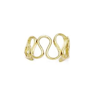 Solid 14K Yellow Gold Snake Toe Ring by 