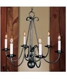Hubbardton Forge 143160-10 Black Interwoven Scrolls 6 Light 360 Watt Chandelier from the Interwoven