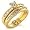 Elegant Two Piece Wedding Ring Set 18kt Gold EP Size 5-10 Lifetime Guarantee Anniversary Engagement Band W293 (5)