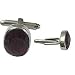 Set of Cufflinks Pair Men Sterling Silver Ruby Gemstone (cflng174)