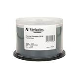 Verbatim 94938 700 MB 52x 80 Minute DataLifePlus Crystal Thermal Printable Recordable Disc CD-R - 50-Disc Spindle