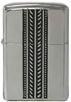 Zippo Lighter - Braided Silver Emblem Logo Discontinued RARE!
