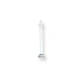 Soft Acrylic Tongue Retainer 14G (1.629 mm Dia) 15mm Long retainer UV Clear