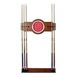 North Carolina State 2 piece Wood and Mirror Wall Cue Rack