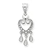 14k White Gold Solid Diamond-cut Fancy Dangle 14k White Gold Solid Diamond-cut Fancy Dangle