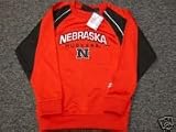 Univ of Nebraska Cornhuskers Kids/Kids Red and Black Embroidered Sweatshirt