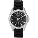 Fossil Riley Boyfriend Silicone Watch Black, ES2345