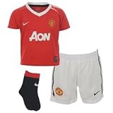 Nike Manchester United Home Kit 2010 2011 Baby Diablo Red 3-6 Mnth