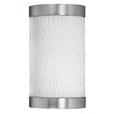 American Fluorescent FUW113SNEC Fusion Outdoor Sconce, Unique Smooth White Glass Diffuser with Satin Nickel End Caps, 13W 9H American Fluorescent FUW113SNEC Fusion Outdoor Sconce, Unique Smooth White Glass Diffuser with Satin Nickel End Caps, 13W 9H
