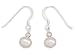White Cultured Freshwater Pearl Earrings on French Wire