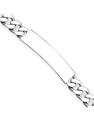 Sterling Silver 8inch Engraveable Antiqued Curb Link ID Bracelet
