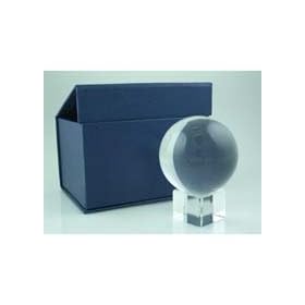 Crystal Ball 60mm with wooden stand Boxed.