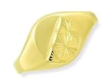 Image of 9ct Gold Oval Ladies Signet Ring