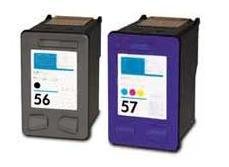 HP 56 Black & HP 57 Tri-Color Remanufactured Ink Cartridges