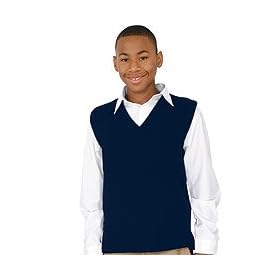 French Toast Uniforms Kids' Unisex Sweater Vest (Navy or Burgundy, Size 4-20)