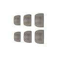 Gray silicone replacement earbuds for ear bud style earphones WITH 100% SATISFACTION GUARANTEE