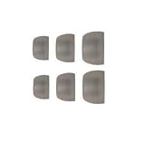 1 set, S/M/L - C- Gray - Earphones Plus Brand, Silicone Replacement Earphone / Earbud Cushions. PLUS Free Sample Pair of Earphones Plus Brand Memory Foam Ear Cushions