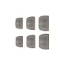 1 set, S/M/L - C- Gray - Earphones Plus Brand, Silicone Replacement Earphone / Earbud Cushions. PLUS Free Sample Pair of Earphones Plus Brand Memory Foam Ear Cushions