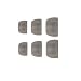 1 set, S/M/L - C- Gray - Earphones Plus Brand, Silicone Replacement Earphone / Earbud Cushions. PLUS Free Sample Pair of Earphones Plus Brand Memory Foam Ear Cushions