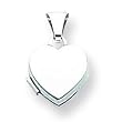 14k White Gold Polished Heart-Shaped Locket