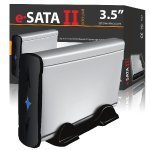 Envizage Black & Silver Aluminium External 500GB Hard Drive With USB2.0 & E-Sata II
