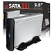 Electronics : Envizage Black & Silver Aluminium External 250GB Hard Drive With USB2.0 & E-Sata II