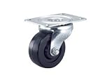 Light Duty Swivel Plate Caster 3 Rubber Wheel 150 Lb. Capacity