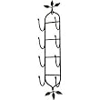 Iron Artistica Leaf Motif 4-Cradle Wall Rack in Bronze Rust