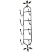 Iron Artistica Leaf Motif 4-Cradle Wall Rack in Bronze Rust