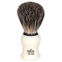 Omega Creamy Curved Handle Pure Badger Shaving Brush - #13109
