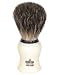 Omega Creamy Curved Handle Pure Badger Shaving Brush - #13109