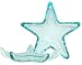 Spanish Recycled Small Glass Star Dish 6.25"D Set of Four
