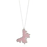 Leighelena Enamel Neck Butterfly Pink Sterling