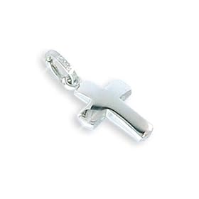 14ct White Gold Cross Pendant 22mm (203158) FREE & INSTANT ENGRAVING
