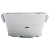 New England #14444036 8.75" White Tub Planter
