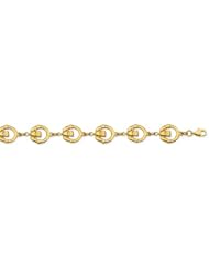 CleverEves 14K Yellow Gold Claddagh Bracelet