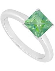 Emerald Ring 14K White Gold - 0.75 CT TGW