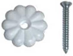 White Ceiling Rosettes 1-1/8" Dia 500 Each Uses #6 x 1-1/4" or 1-1/2" Screw (Included)