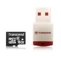 Transcend Transcend MicroSDHC Class 6 (SD2.0) 16GB + USB Card Reader