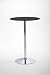 Black Glass Fly bar table chrome