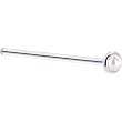 Solid 14KT White Gold 2mm Akoya Pearl Straight Fishtail 3/4 - 20 Gauge