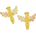 Pretty Authentic Yellow-gold Black Hills Gold Angel Earrings