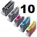 Canon PGI-5 x 2 & CLI-8 x 8..... 10 compatible ink cartridges, fits Canon Pixma iP4200 iP4300 iP4500 iP5100 iP5200 iP5200R iP5300 MP500 MP530 MP600 MP600R MP610 MP800 MP800R MP810 MP830 MP960 MP970 9000 - PGI-5 BLK x 2, CLI-8 BLK x 2, CLI-8C x 2, CLI-8M x 2, CLI-8Y x 2, New latest chipped high capacity ink cartridges. Use like originals, no more chip swapping.