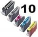 Canon PGI-5 x 2 & CLI-8 x 8..... 10 compatible ink cartridges, fits Canon Pixma iP4200 iP4300 iP4500 iP5100 iP5200 iP5200R iP5300 MP500 MP530 MP600 MP600R MP610 MP800 MP800R MP810 MP830 MP960 MP970 9000 - PGI-5 BLK x 2, CLI-8 BLK x 2, CLI-8C x 2, CLI-8M x 2, CLI-8Y x 2, New latest chipped high capacity ink cartridges. Use like originals, no more chip swapping.