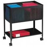Lorell Mesh Rolling File, Holds Ltr. Fldr., 12-1 2 x25 x28-1 4 , Black