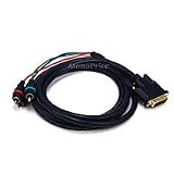 DVI-I to 3 RCA Component Cable - 6ft
