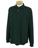 437ML - Small - White 5.6 oz 50/50 Long-Sleeve Knit Polo with SpotShieldA Stain Resistance