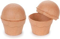 Paper Mache Cupcake Box 3X3.5